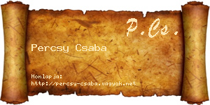 Percsy Csaba névjegykártya